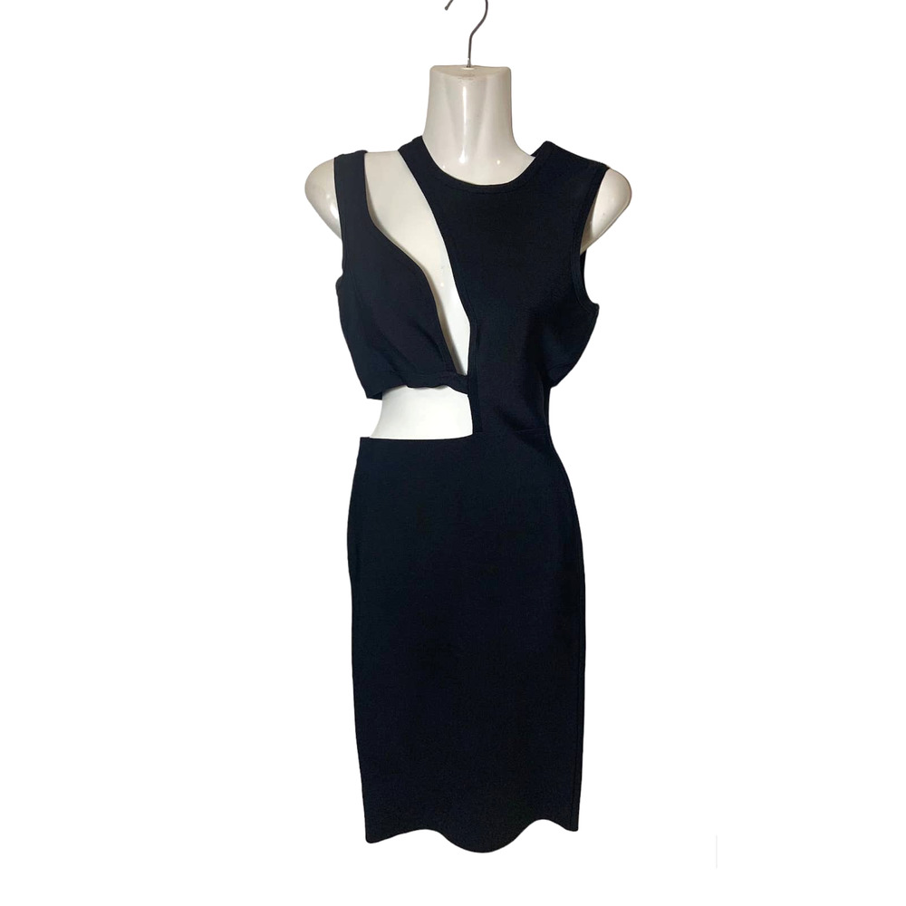 Women's BCBGMaxazria Cut-out Cocktail Party Dress Black Size XS